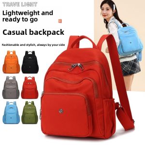 Ladies Large Capacity Casual Commuter Backpack Spring New Style Versatile Trendy Design Nylon Material Zipper Closure Street Style