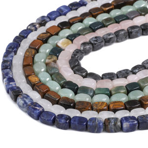 ลูกปัดหินธรรมชาติขนาด8X12มม. 38ซม. 33ชิ้น/ชุดสำหรับเครื่องประดับทำสร้อยคอมือสร้อยคอ DIY