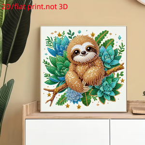 other | 2D/flat 1 Piece Diamond Painting Frameless Painting animal Pattern canvas Material wall Decoration Holiday party gift