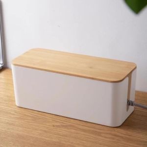 1 PC dây lưu trữ hộp điện cắm bảng dây hộp ổ cắm cáp dữ liệu Hộp nối Hộp nhựa lưu trữ hộp với tre