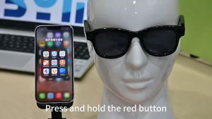 Bluetooth glasses with 800W pixel high-definition camera for taking photos and recording videos capable of recognizing everything. AI-powered smart glasses with a camera.