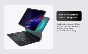 COCOQAC แป้นพิมพ์มายากลสำหรับ iPad Pro 11นิ้ว4th Gen 2022และ10.9 "iPad Air 5th และรุ่น4th เคสคีบอร์ดแม่เหล็กพร้อมแทร็คแพดแบบมัลติทัชสำหรับ iPad Pro แทร็ค11" 1st /2nd /3rd Gen