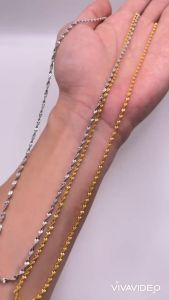 Dây chuyền titan xoắn 2 li Vòng cổ titan thanh mảnh 2 li màu vàng 18k hoặc vàng trắng không phai màu có dập kí hiệu