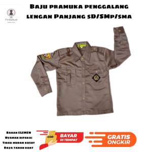 BAJU PENGGALANG PANJANG/ BAJU ATASAN PRAMUKA LAKI-LAKI PANJANG UNTUK SDSMP & SMA