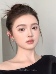 High-Quality Fashion Jewelry: Matte Double Ring Earrings