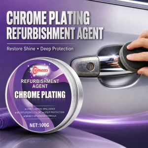 100g Car Chrome Trim Repair Paste Auto Bright Strip Polishing Restorer for Door Handles Window Trim and Chrome Emblems