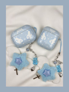 Blue Polka Dot Wings Airpods4 Protective Case Wireless Bluetooth  pro Earphones Soft Shell Second Generation Third Generation Aipods2 Airpodpro Fourth Generation