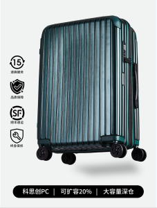 GoodPro Durable Luggage Suitcase for Travel Men And Women Business Soft Polyester PC Material with Password Lock And Wheels