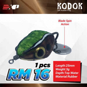 EXP Kodok Soft Rubber Frog Expert Snakehead Hunter Haruan/Toman Bunga/Bujuk Soft frog Katak Tiruan Umpan palsu Casting