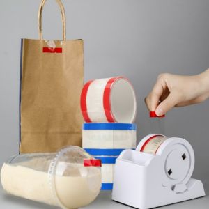 Beverage Sealing Tape Food Packaging Sealing Stickers for Coke Coffee Cups Take-Out Boxes Packaging Sealing Tamper-Proof Labels