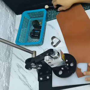 Manual Die Cutting Machine for Leather & Fabric Small Hand Press Stamping & Punching Tool for Sample Making