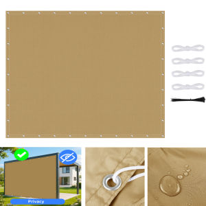 Pergola Sun Shade Sail with Grommets Waterproof Shade Cloth 95% UV Resistant Garden Canopy Privacy Screen Camping Shade Cover