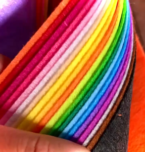 A4 Size (20x30cm) Felt Fabric Non-Woven Fabric DIY Felt Fabric for Kids Handmade Materials 40 Colors
