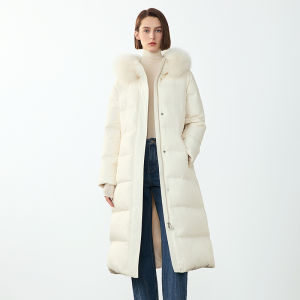 LANCY FROM 25 | Fox Fur Collar Goose Down Womens Winter Jacket