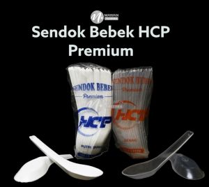 Sendok Bebek Plastik / Sup / Bubur Bening / Putih Susu HCP