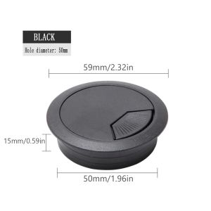 1/2/4/5pcs Plastic Wire Hole Cover Outlet Port Table Computer PC Desk Round Cable Grommet Line Holder 50/60/80mm