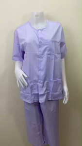 ชุดขาวเข้าวัด ชุดปฏิบัติธรรม เสื้อ+กางเกง ผ้าเนื้อดี คัตติ้งสวย ใส่ได้ทุกวัย(SET04)