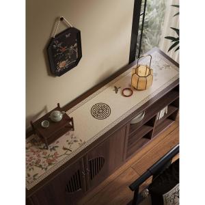 Red Leather Side Cabinet Pad Waterproof Heat Insulation Oil Resistant No Wash TV Cabinet Protection Mat New Chinese Style Home Decor