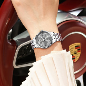 POEDAGAR Genuine Ladies Watch Stainless Steel Strap Luminous Calendar 100% Waterproof 503