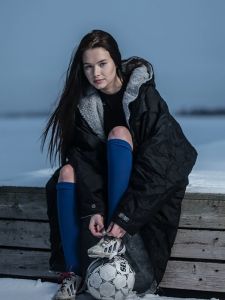 Winter Swimming Diving Cloak Hot Spring Bath Towel Cold-Proof Heattech Changing Bathrobe Swimming Outwear Hooded Quick-Drying Surfing Trench Coat