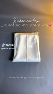 Celana Kulot Scuba Premium Highwaist Murah Kekinian Celana Wanita Kantor Wide Leg Basic Scuba Pants