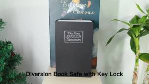 Powstro Piggy Bank Counting Coin Bank Creative Large Money Saving Jar Bank Diversion Book Safe with Lock Small Safe Money Lock Coins Saving Gift for Boys and Girls 2Keys