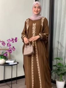 KAFTAN RAYON PREMIUM KAFTAN LEBARAN 2025 BUSUI RESLETING DEPAN KAFTAN JUMBO TERLARISYSF FASHION