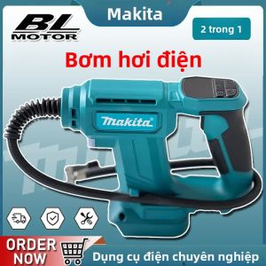 Máy Bơm Không Khí Cầm Tay 2 Trong 1 Makita Máy Nén Khí Bơm Lốp Ô Tô Điện Dùng Pin 18V Dụng Cụ Sửa Chữa Đồ Gỗ Kim Loại