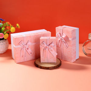 กล่องของขวัญใส่ลิปสติกลายดอกไม้ไม้กล่องกระดาษที่สวยงามกล่องของขวัญใส่น้ำหอมลิปกลอสครีมปกป้องมือกล่องของขวัญของขวัญระดับไฮเอนด์