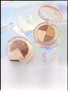 Jellybubble Matte Four Color Eyeshadow Palette Pearlescent Earth Color Dry Rose Pink Thin and Glittering Jelly Bubble