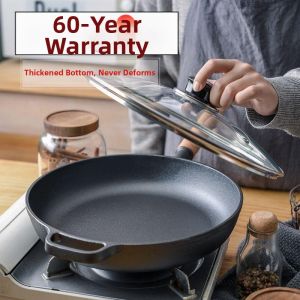 Cast Iron Non-coated Thickened Frying Pan