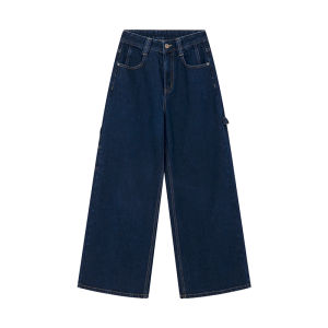 NIHAOKANONG | Quần Jeans Thiết Kế Cổ Điển Với Nhiều Túi Lớn