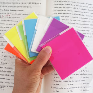 7packs/1pack Colorful Transparent Sticky Notes Waterproof Clear Self-Adhesive Translucent Rainbow Memo Books Annotating Message Reminder for SchoolOffice