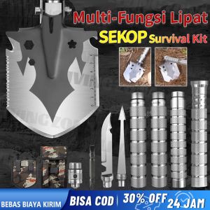 Sekop Cangkul Lipat Portabel Multifungsi: Alat Berkebun, Berkemah & Survival Kit