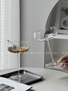 Rhythm Ins round Belly Sweet Wine High Foot Glass Cup Chinese Style Crystal Glass Cocktail Specialty Drink Juice Martini Cup