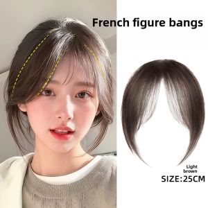 Lightweight Invisble Womens Hair Forehead Piece Fake Hair Clip Korean Style Fresh out Fashion Hair Accessories Jinglea