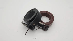 Thắt lưng nam da bò hạt DHM-610 | Đầu nịt khoá kim xám tro thời thượng | Bảo hành 12 tháng