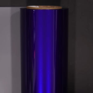 152Cm Sticker FANCHI ID-8619 PET Satin Metallic Glossy Bluberry / Meter