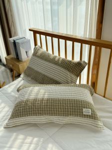 Japanese Style Simple Luxury Pure Cotton Four Layer Muslin Anti-Head Oil Pillowcases Pair 52*75 Bedding Accessories