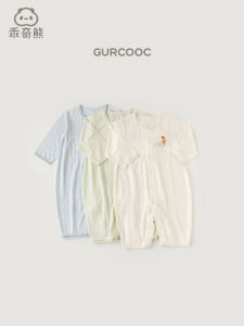 เบา ผ้าฝ้าย ชุดหน้าร้อน เด็กทารก เครื่องปรับอากาศแขนยาวบาง Romper ชุดสูท ทารก ยืดได้ คลาน ชุดสูท ความรู้สึกเย็นสบาย