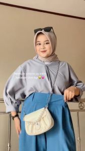 Celana Kulot Crinkle Airflow JUMBO XXL Flowy Jatuh Premium Highwaist Wanita Loose Cullote Terbaru 3412