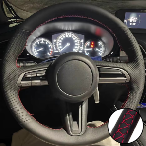 Hand Stitched Perforated Artificial Leather Steering Wheel Cover For Mazda 3 Axela 2020 Atenza 2020 CX-5 CX5 2020 CX-9 2020