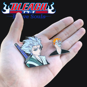 Anime BLEACH Hard Enamel Pin Kurosaki Ichigo Mask Hitsugaya Toshiro Metal Badge Brooches For Fans Backpack Hat Lapel Jewelry