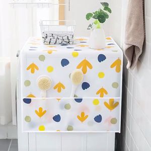 Alas Peti Sejuk Pelbagai Warna Refrigerator Cover Colorful Pocket Dust Proof Multipurpose Dust Cloth Home Textile 冰箱罩挂袋