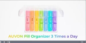 Pill Box 7 Days Organizer 21 Grids 3 Times One Day Portable Travel with Large Compartments for Vitamins Medicine Fish Oils