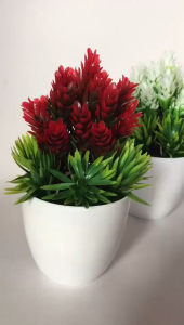 EFPT43 Pot Tanaman Hias Bunga Hias Plastik Ornamen Pot Bonsai Artificial Flower Decoration