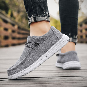 ORNGMALL คุณภาพสูงรองเท้าผ้าใบผู้ชายสบายๆระบายอากาศได้ดีรองเท้าใส่เดินกันลื่นรองเท้าผ้าใบแฟชั่นรองเท้าขี้เกียจเหมาะสำหรับชีวิตประจำวันขนาดใหญ่ไซส์39 ~ 50