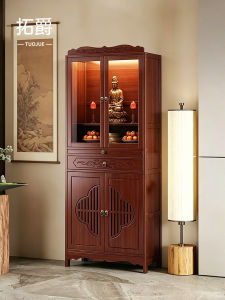 TUOJUE | New Chinese Style Prayer Cabinet Wooden Non-Real with Door