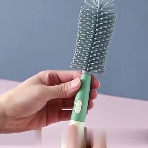 MI-C995 Sikat Botol Bayi 3IN1 Bottle Brush BPA FREE / Pembersih Botol Susu Bayi Silikon / Sikat Cuci