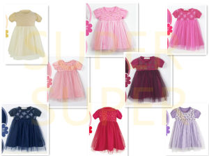 DRESS BABY COTTON WITH VEIL 6M-3Y